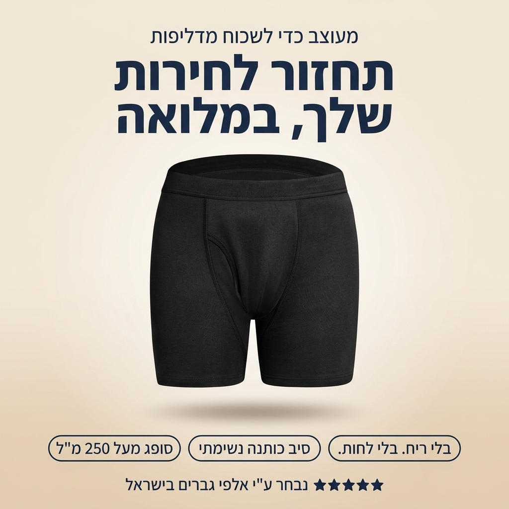 בוקסר מגן | סופג דיסקרטי | הגנה ל-3 שנים